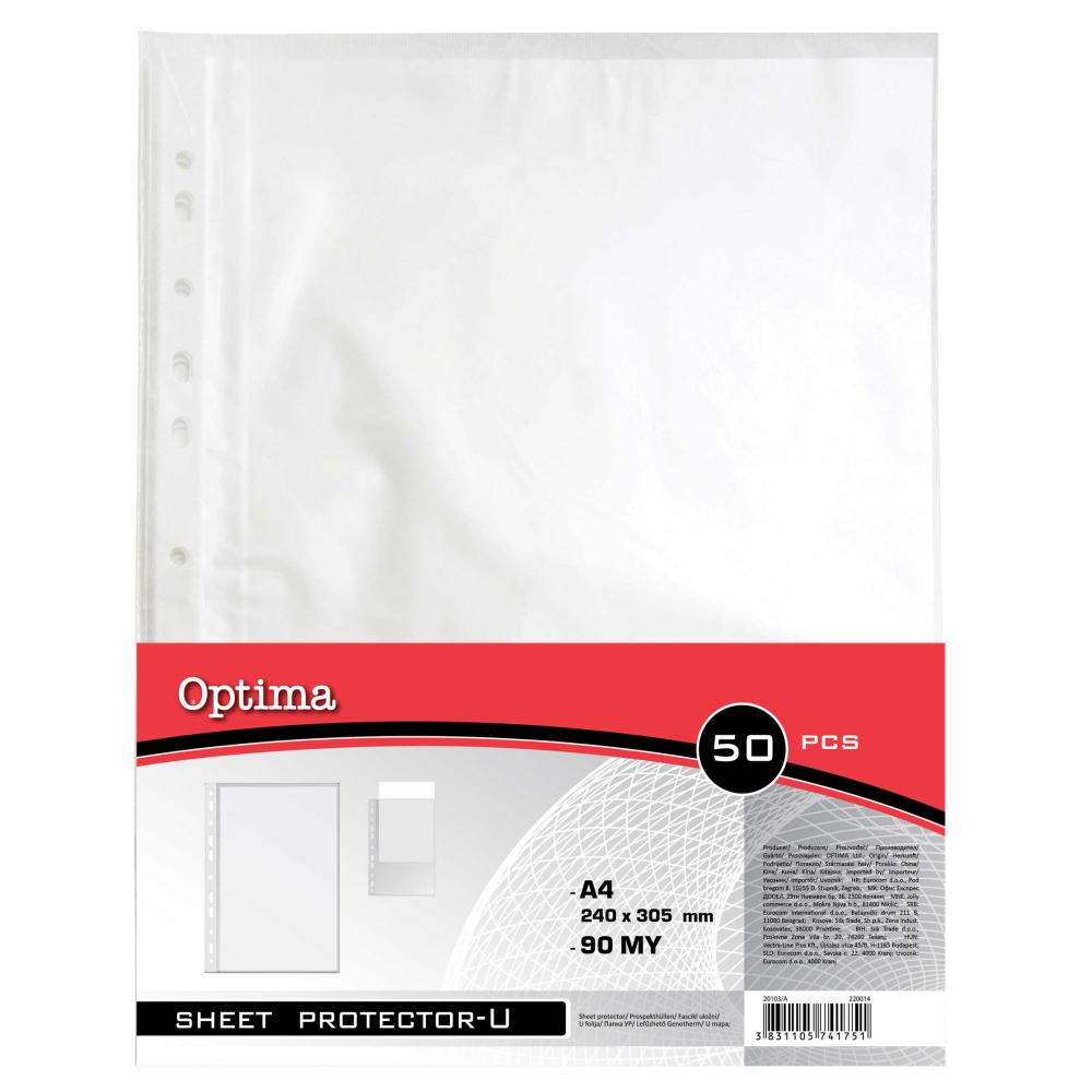A4 Optima Sheet Protector/Folder 90 Microns A Pack Of 50pcs
