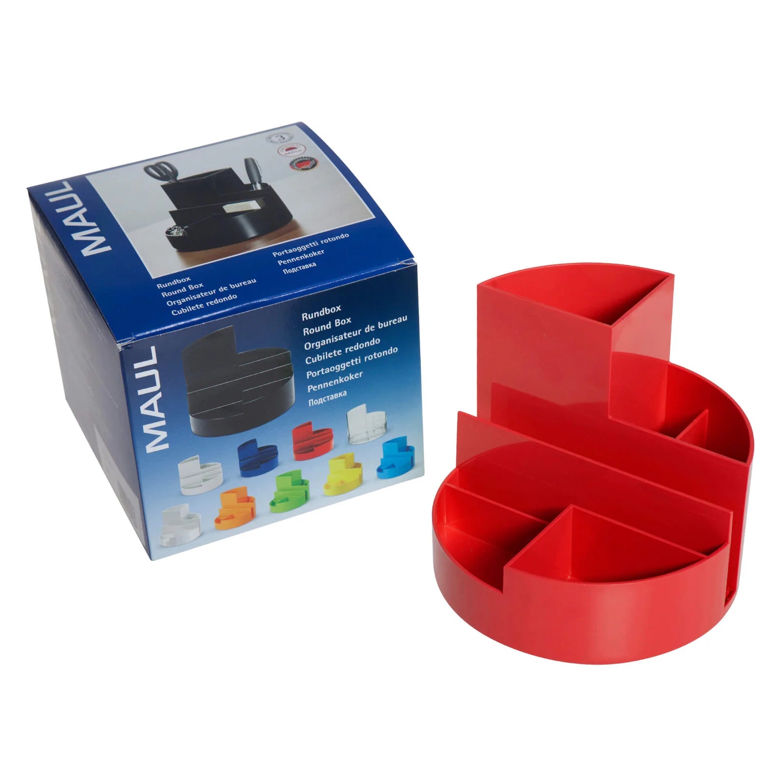 Desk organiser MAULroundbox - Red