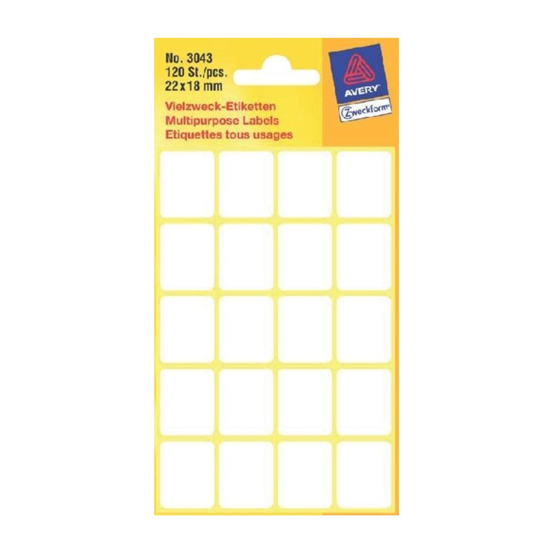 Avery Multipurpose Labels 22 x 18mm A Pack Of 120pcs