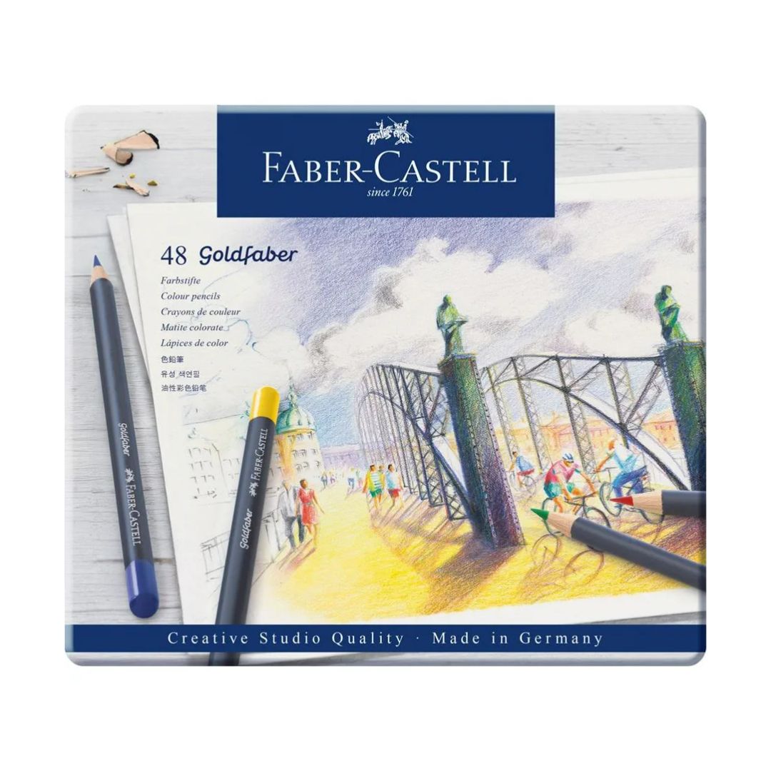 Faber-Castell Goldfaber colour pencil tin of 48