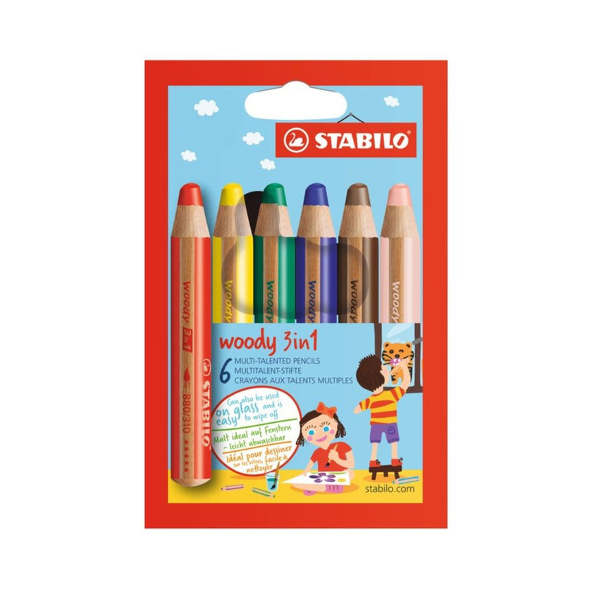 Stabilo - Woody 3in1 6 Pc