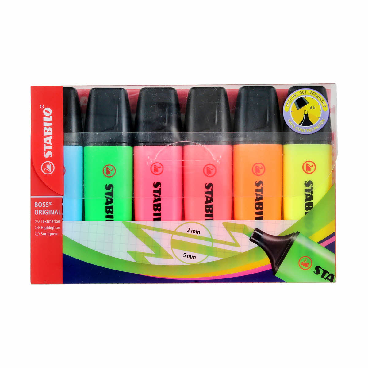 Stabilo Boss Highlighters A Pack Of 6pcs - Original