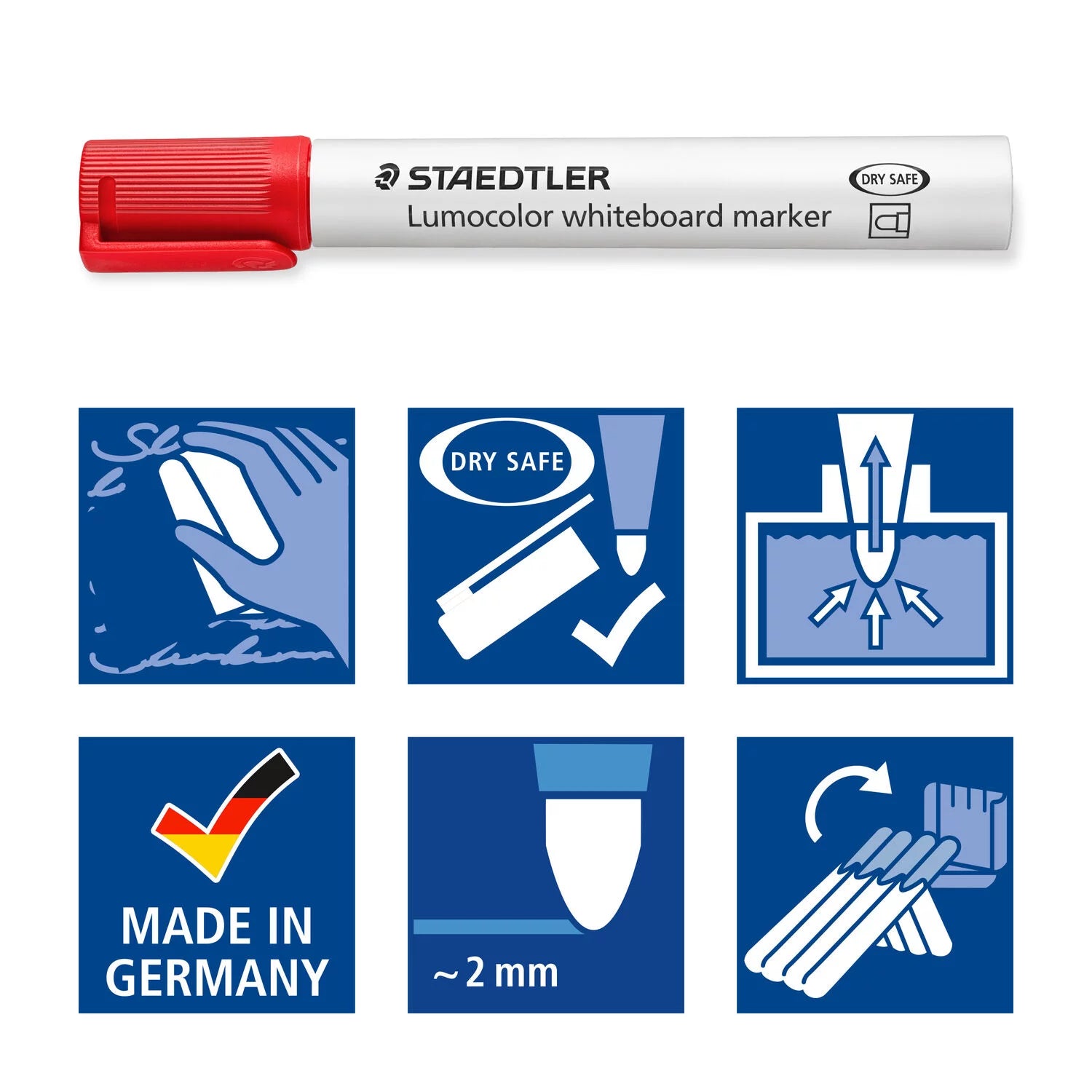 Staedtler Lumocolor Whiteboard Marker set x4