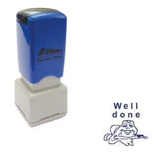 Shiny Teacher's Stamp - Well Done/Red