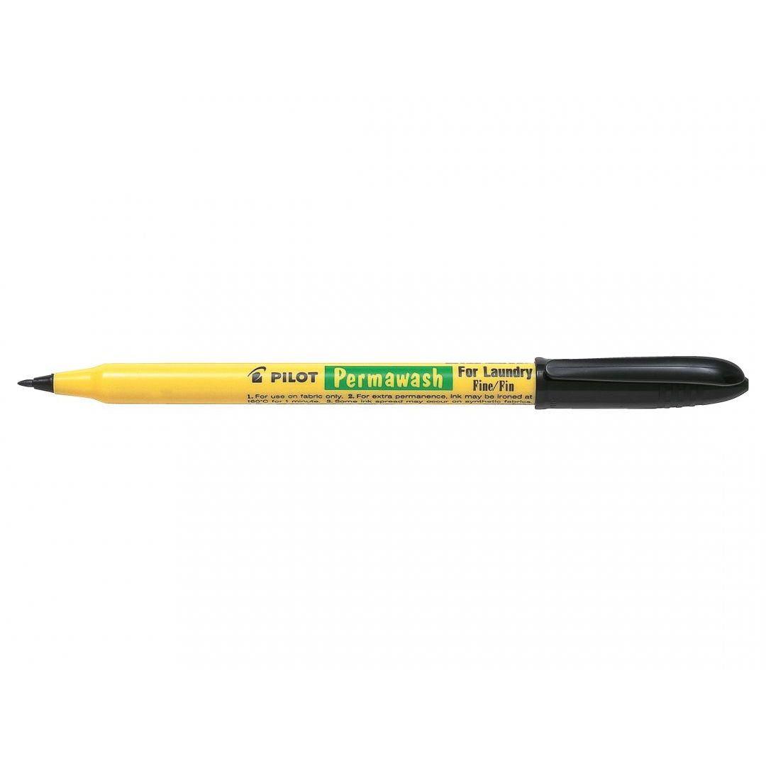 Pilot Permawash Fabric Marker M Black Ink