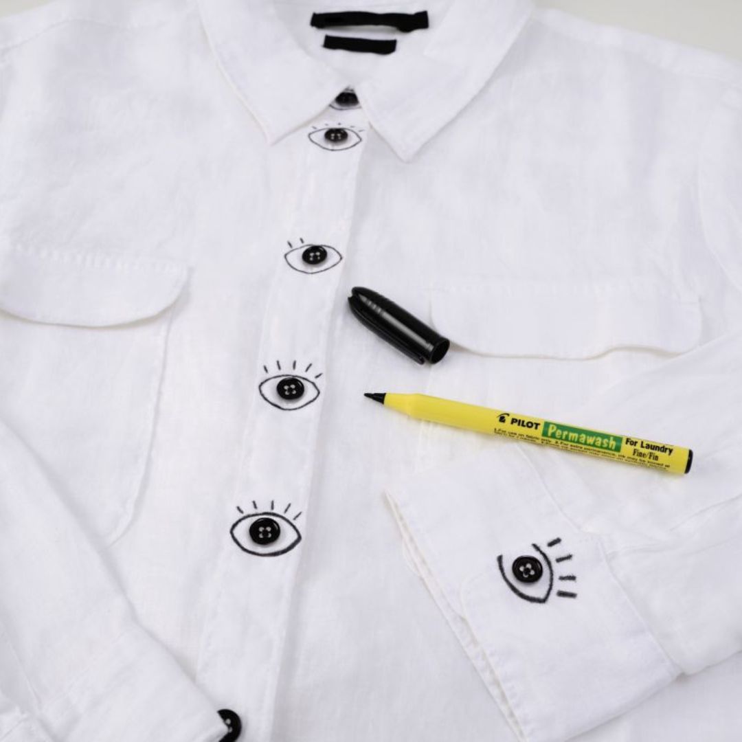 Pilot Permawash Fabric Marker M Black Ink