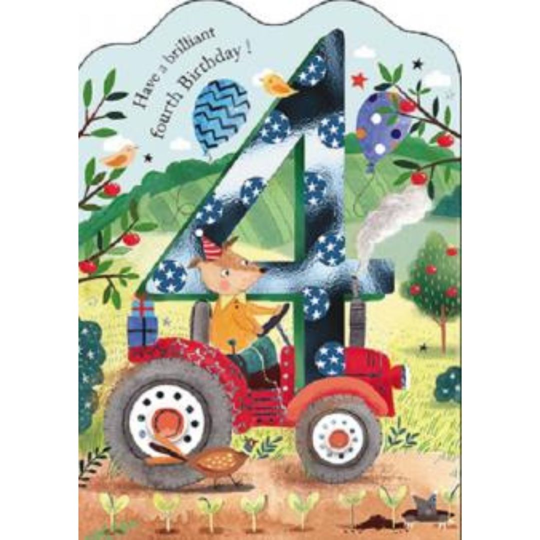 Have A Brilliant Fourth Birthday' Greeting Card