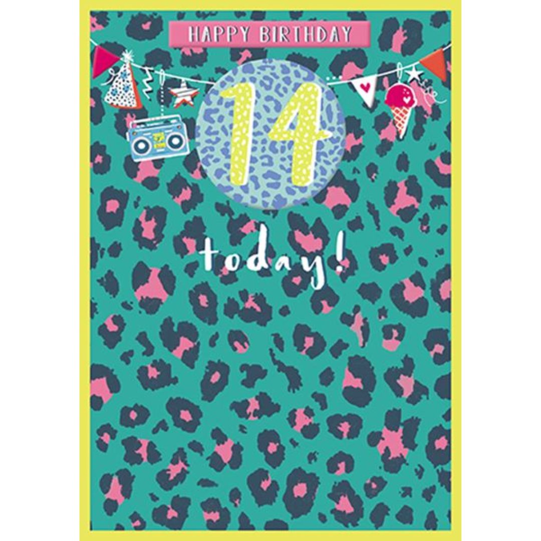 Happy Birthday 14 Today' Greeting Card