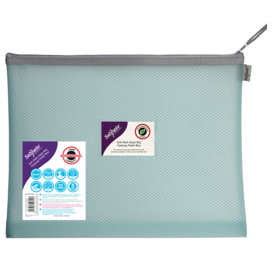 A4 Snopake EVA Mesh Zippa Bag - Various Colours - Pastel