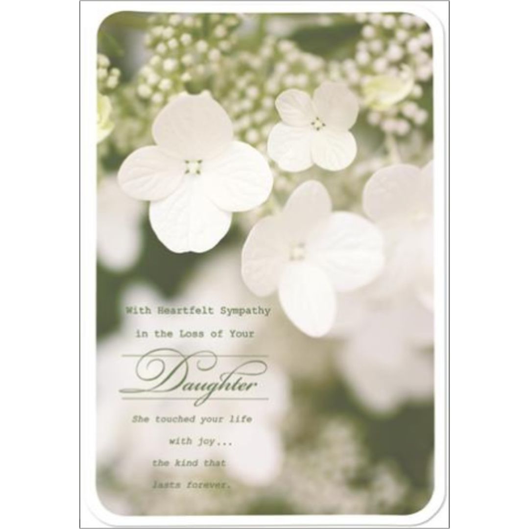 With Heartfelt Sympathy In The Loss Of Your Daughter' Greeting Card