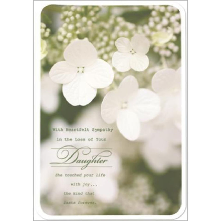 With Heartfelt Sympathy In The Loss Of Your Daughter' Greeting Card