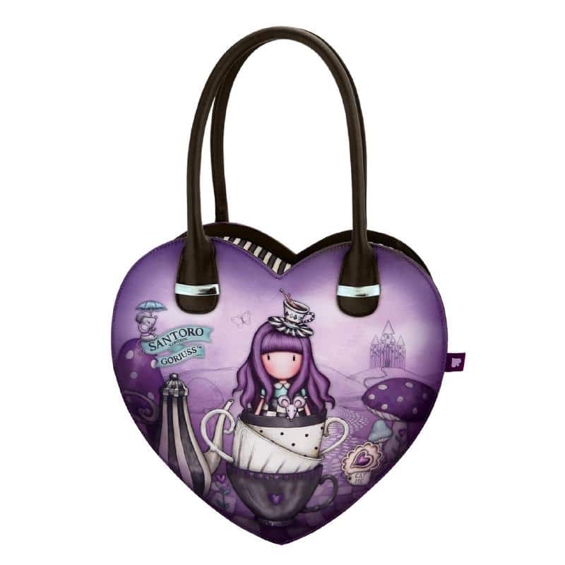 Santoro Gorjuss - Heart Shaped Handbag - A Little More Tea
