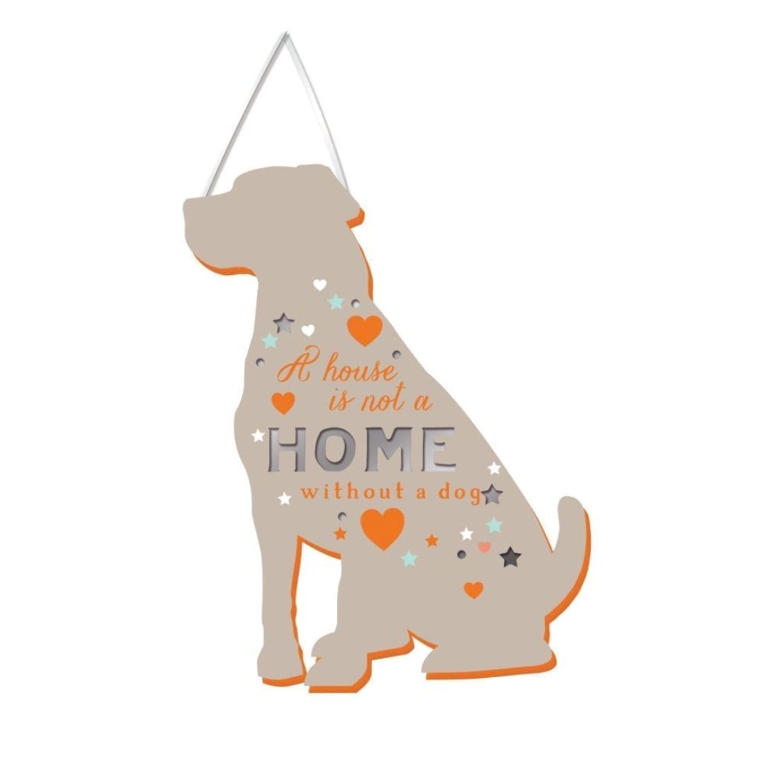More Than Words Mirror Plaque 16 x 10cm - A House Is Not A Home Without A Dog