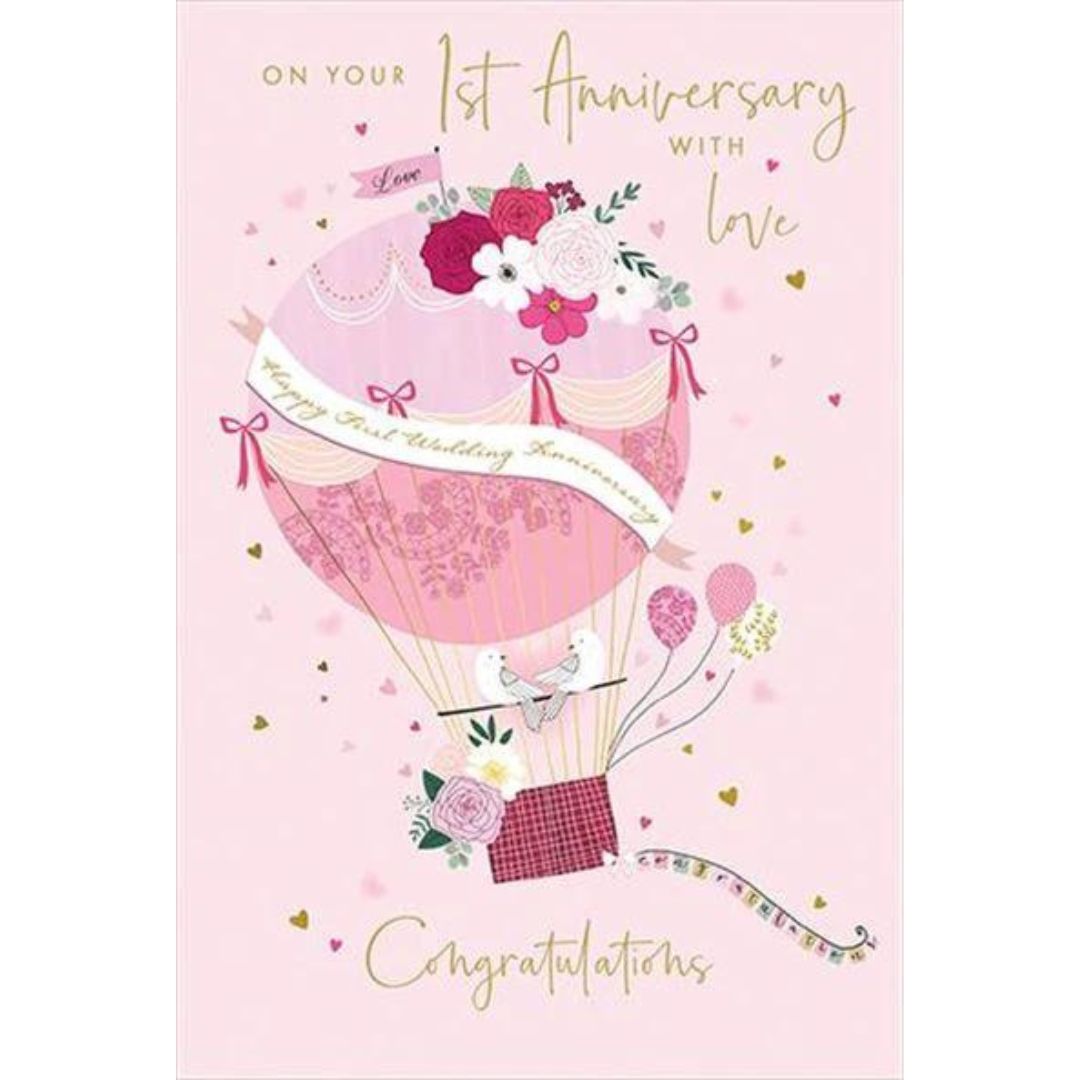 On Your 1st Anniversary' Greeting Card