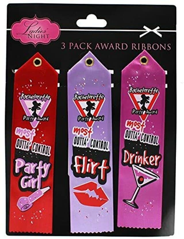 Hen Party Award Ribbon x3 pcs