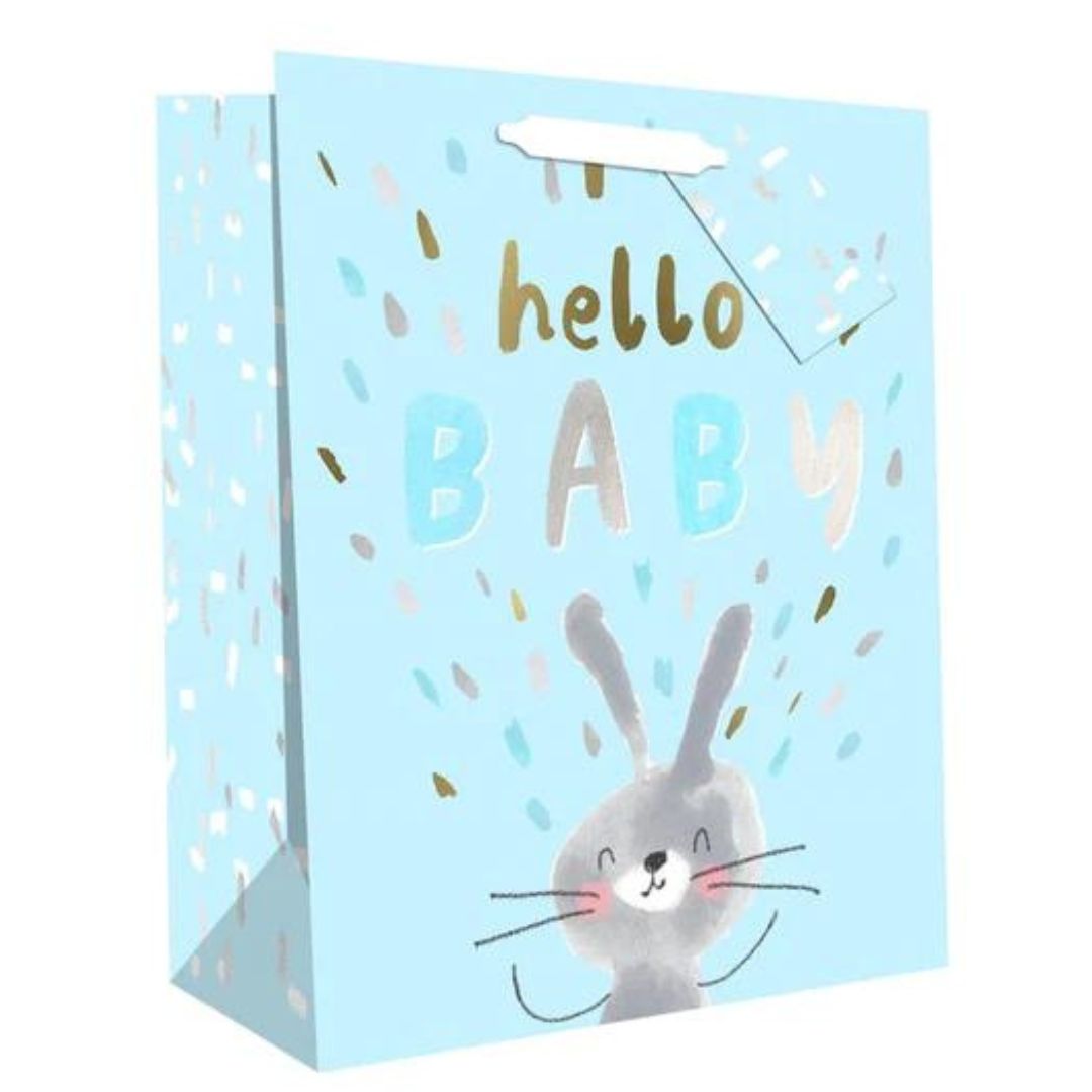 Hallmark Gift Bag Small 24.5 x 19.5cm - Hello Baby Blue