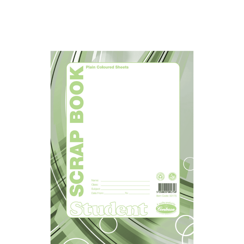 A5 Student Scrap Book - Plain Coloured Sheets 24pgs