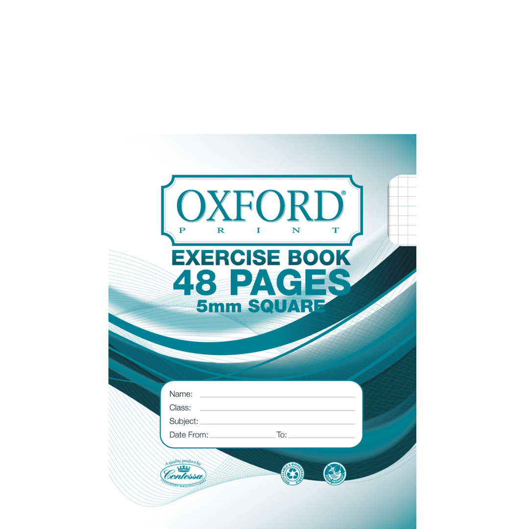Oxford Exercise Book - 48pgs - 5mm Square