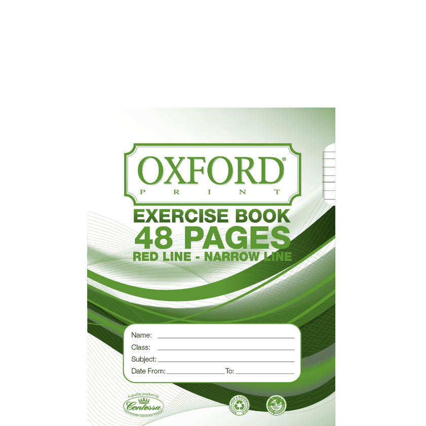 Oxford Exercise Book - 48pgs - Red Line / Narrow Line