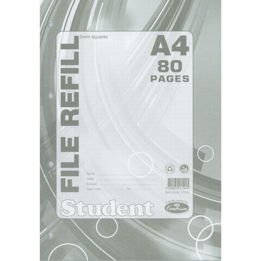 A4 5mm Graph Contessa Refill Pad 80pgs