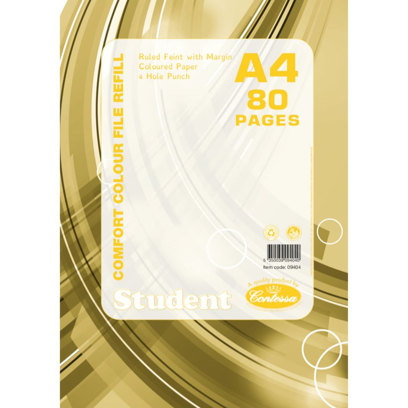 A4 Comfort Yellow File Refill 80pgs