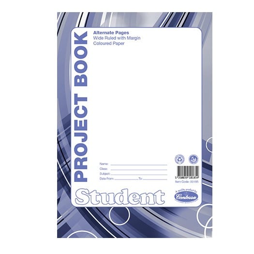 A4 Student Project Book - Alternate Wide Lines 48pgs