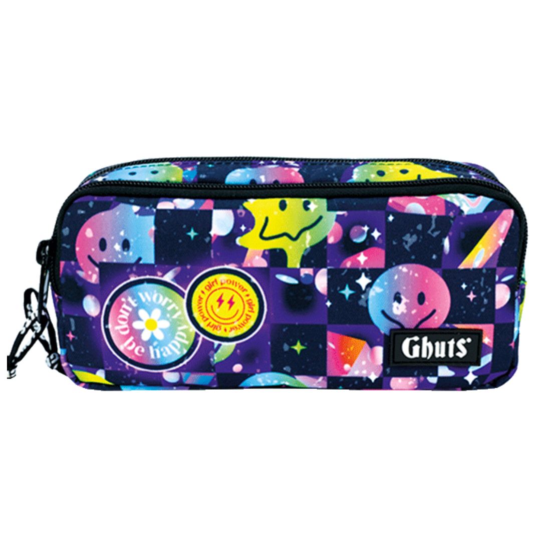 Ghuts Double Pencil Case - Smilies