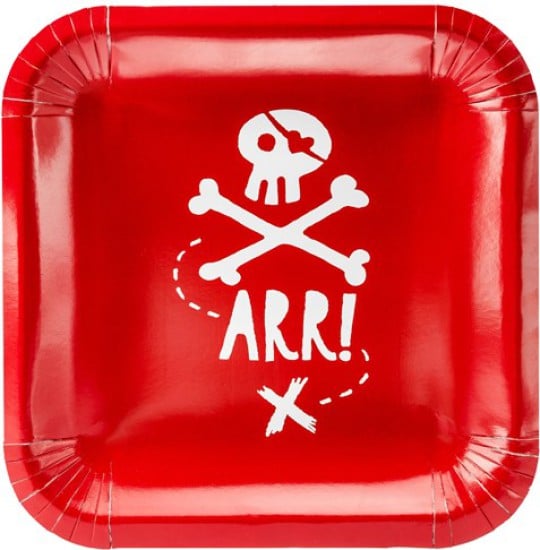 Party Deco Paper Plates 20 x 20cm A Pack Of 6pcs - Pirate