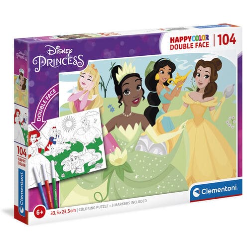 Clementoni Happy Colour Puzzle 'Disney Princess' - 104 pieces