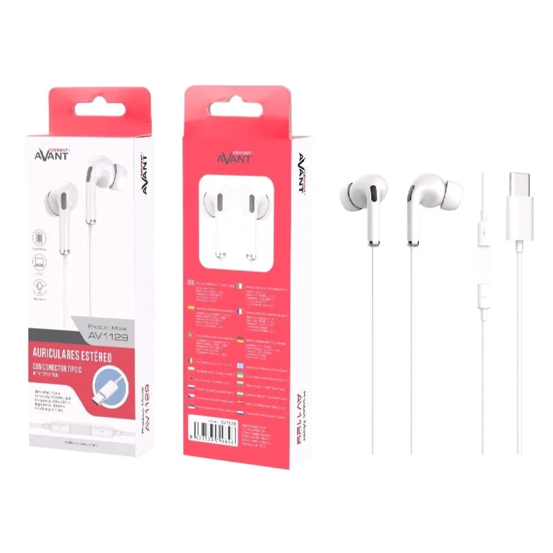 Avant Type C Wired Earphones + Microphone