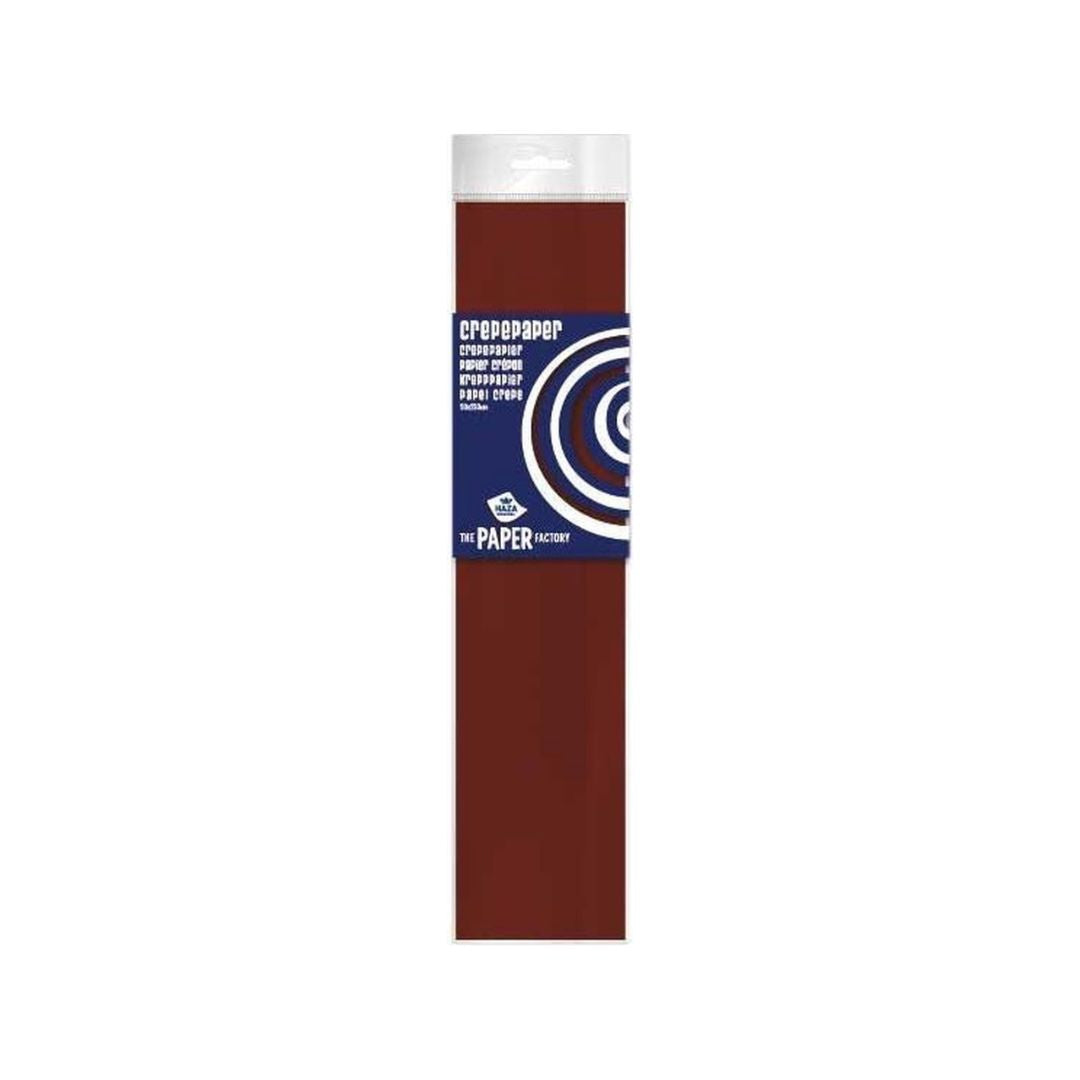 Haza-Witbaard Crepe Paper 50 x 250cm - Dark Brown
