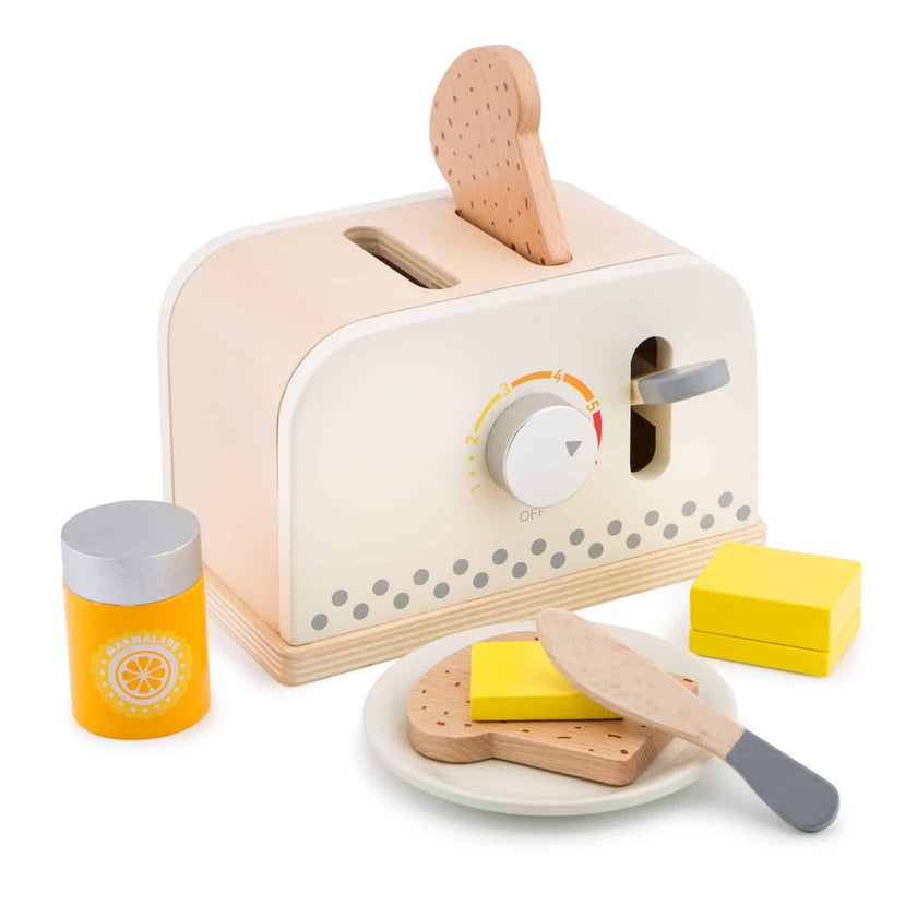 New Classic Toys - Toaster Set, White