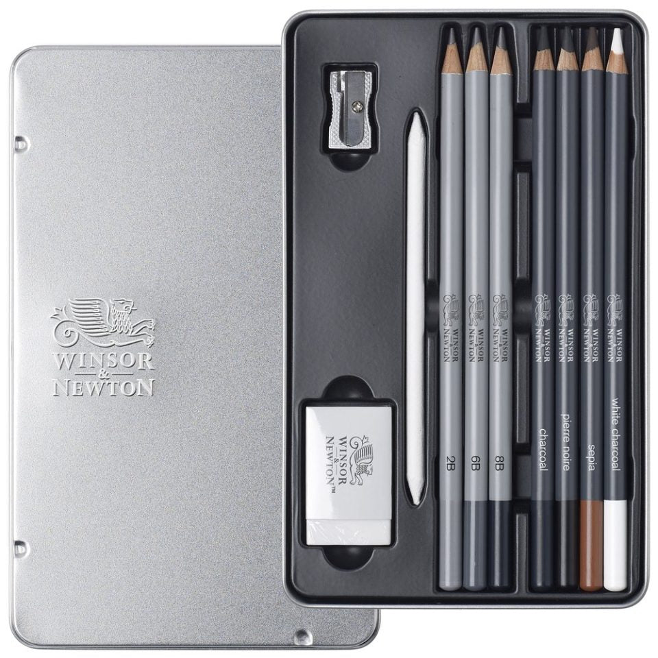 Winsor & Newton Sketching Pencil Set Of 10pcs