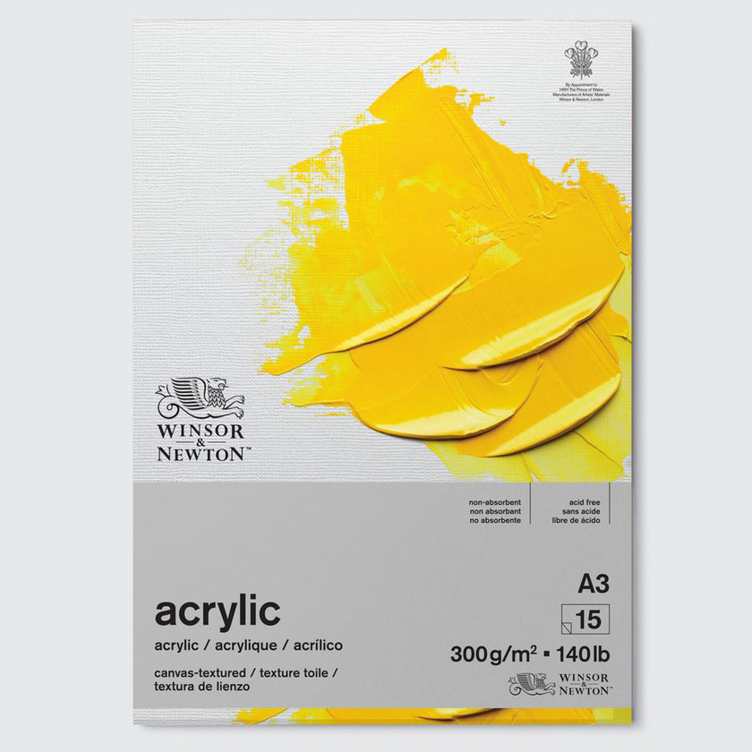 W & N 300g Acryli Canvas Textured Pad A3