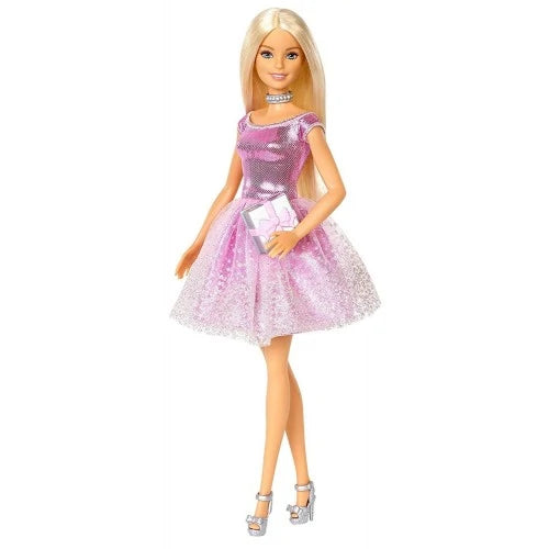 Barbie Happy Birthday Doll, Blonde, Wearing Sparkling Pink Party Dress
