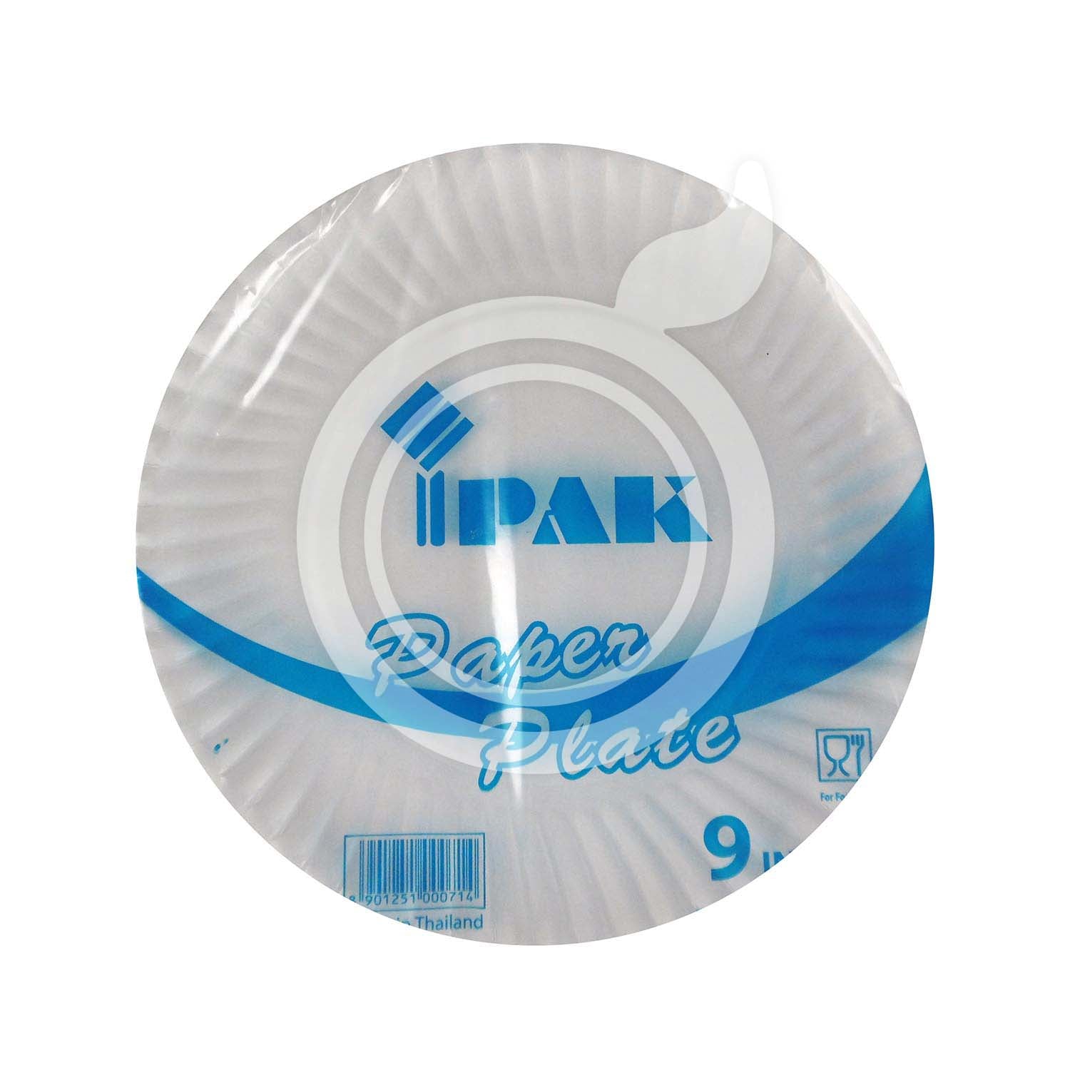 Ipak Paper Plates 9" A Pack Of 50pcs