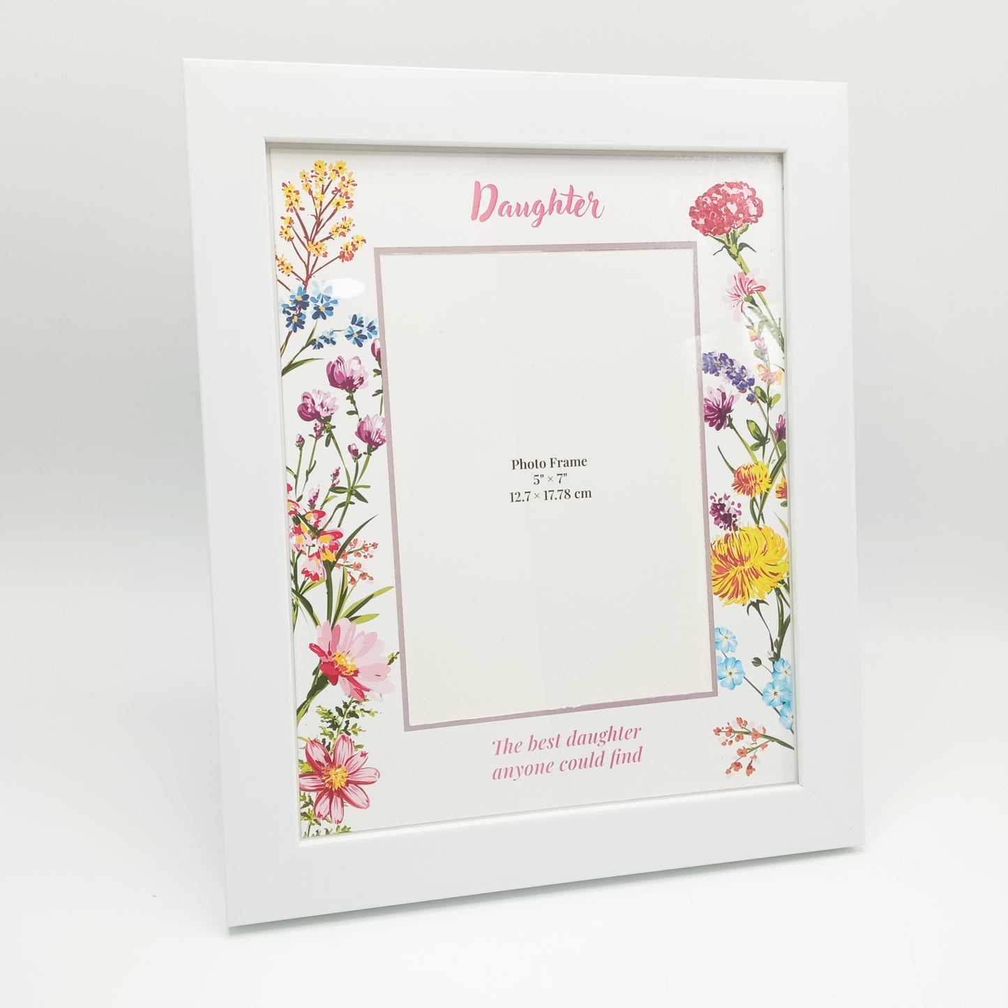 Photo Frame Daughter White With Flowers
