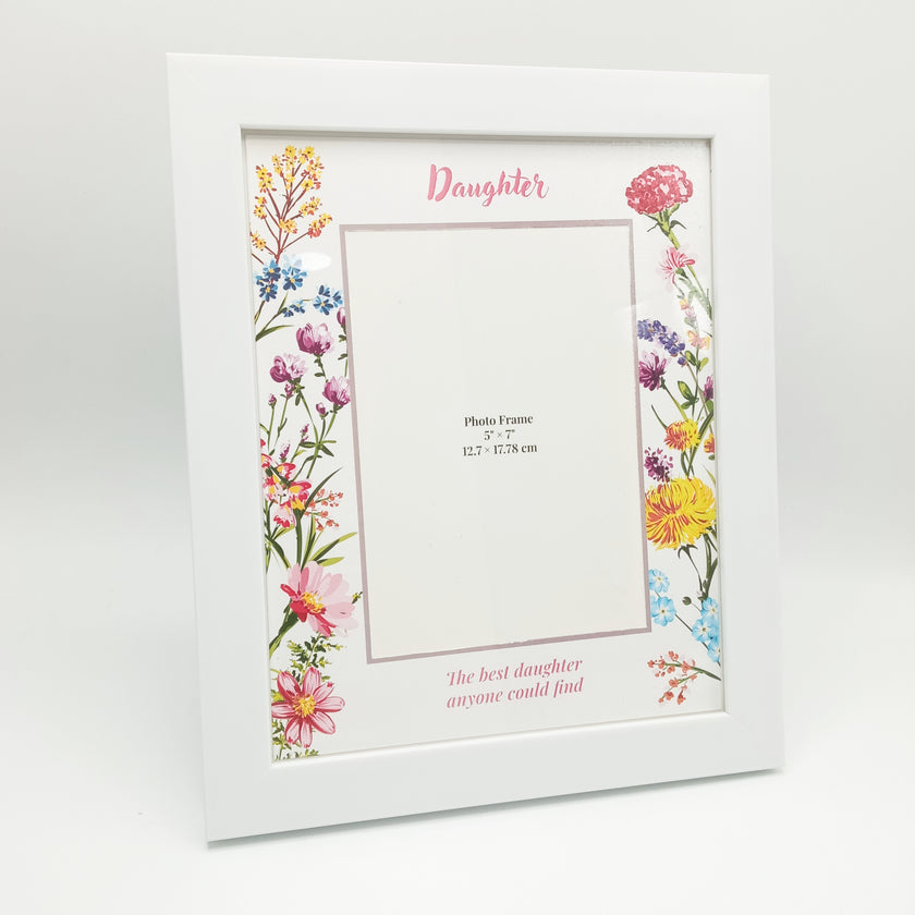 Photo Frame Daughter White With Flowers