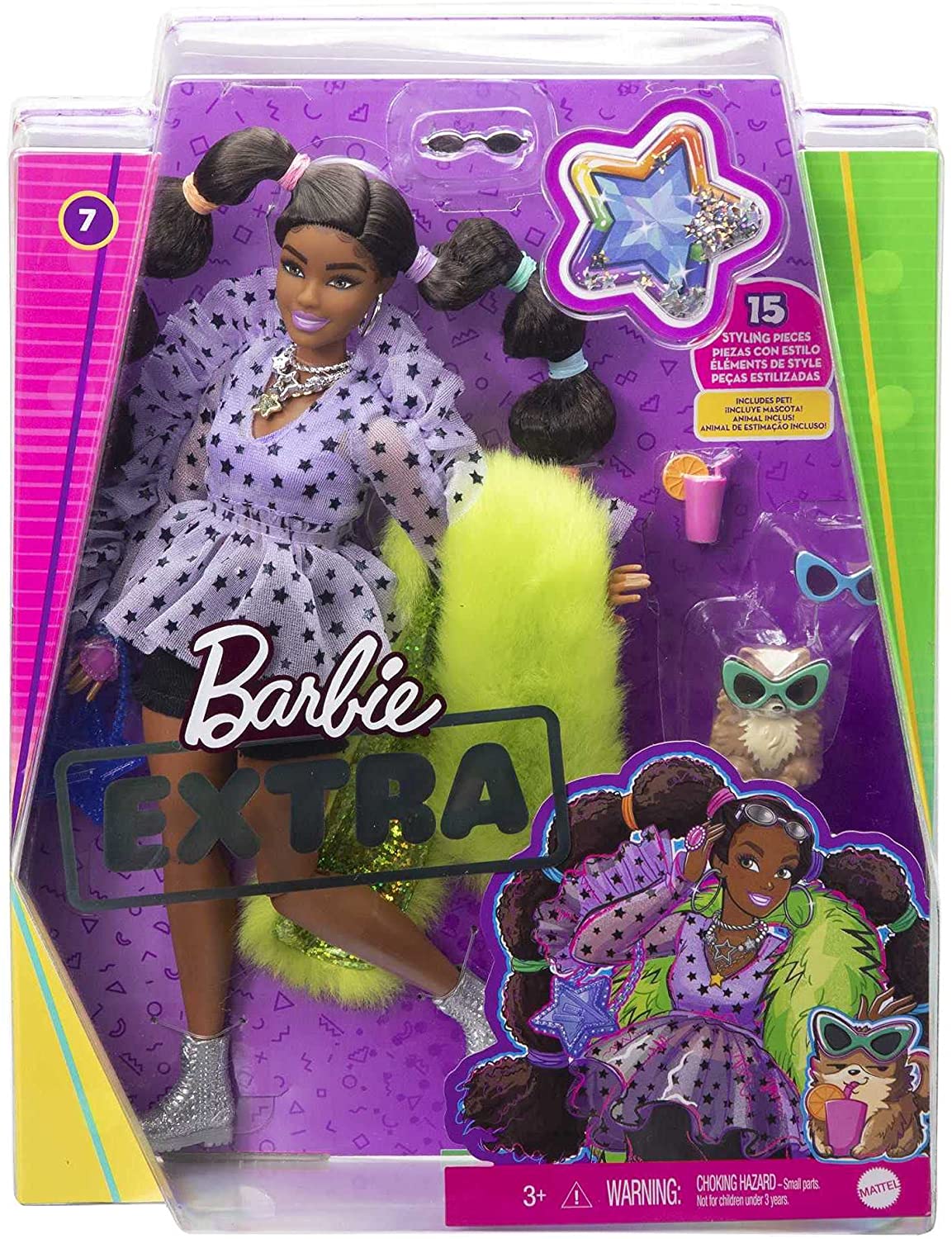 Barbie Extra Doll # 7 GFX10 Bobble Pigtails Pomeranian