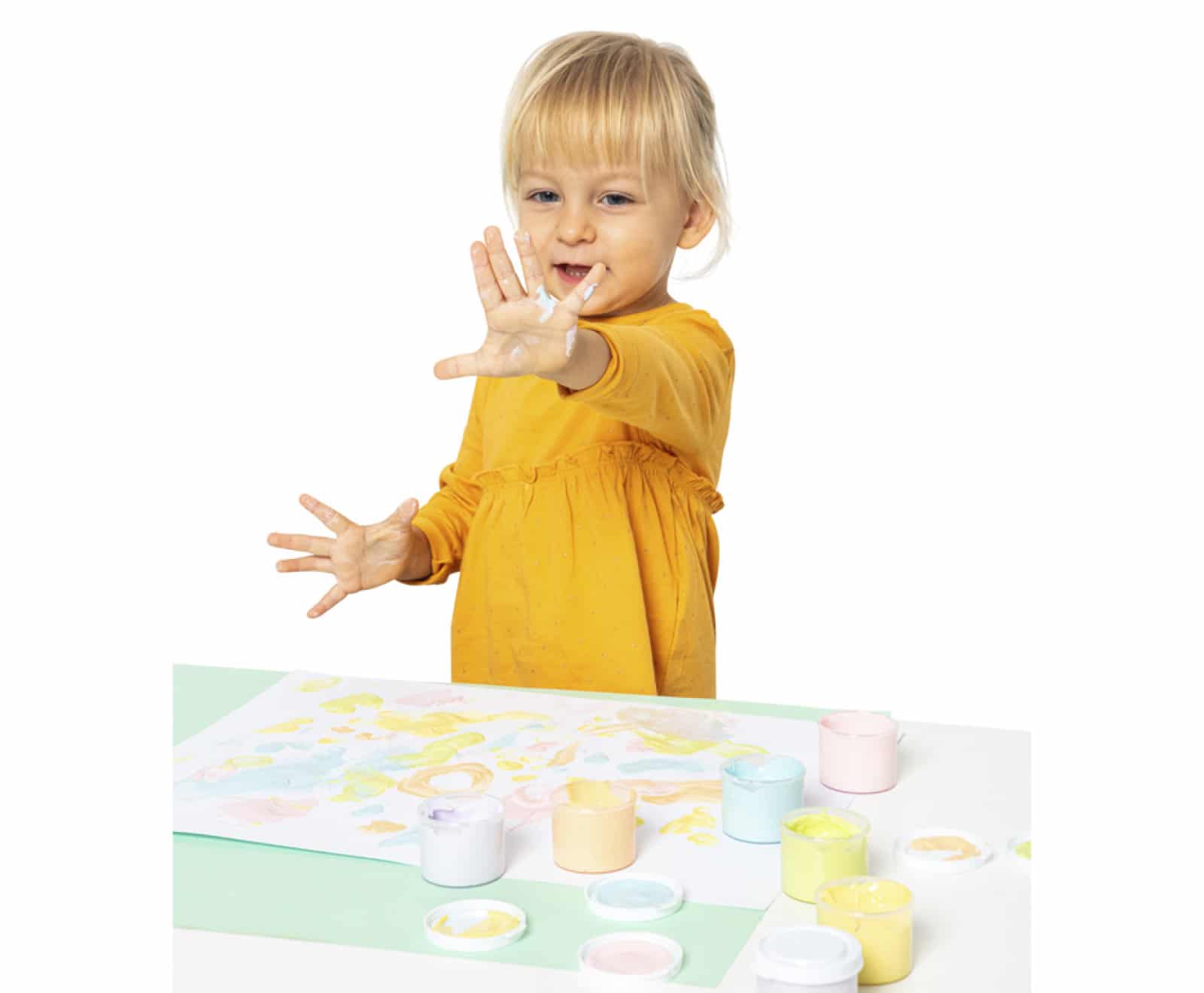 Jovi Finger Paint - 5 x 35ml Jars - Pastel Colours