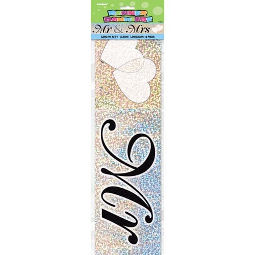 Unique Foil Banner - Mr & Mrs
