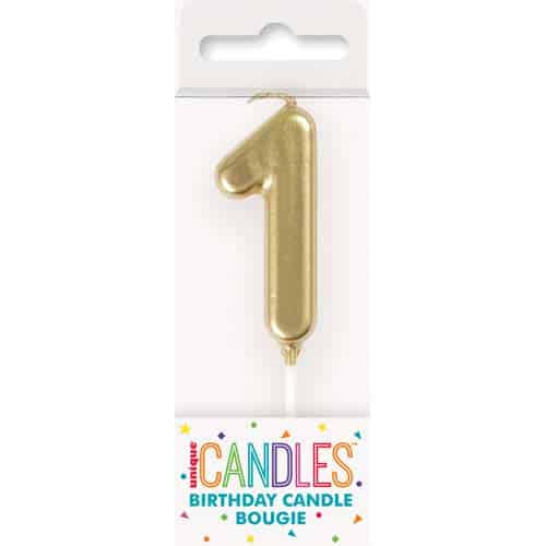 Unique Gold Number Candles - 1