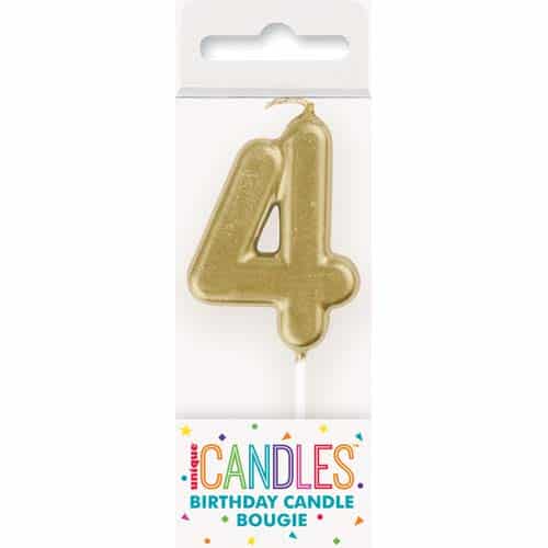 Unique Gold Number Candles - 4