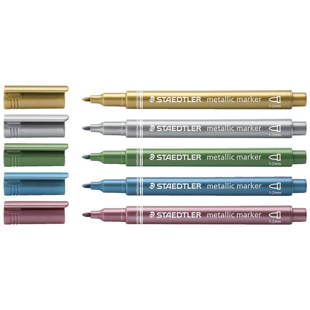 Staedtler Metallic Brush Markers - Various Colours