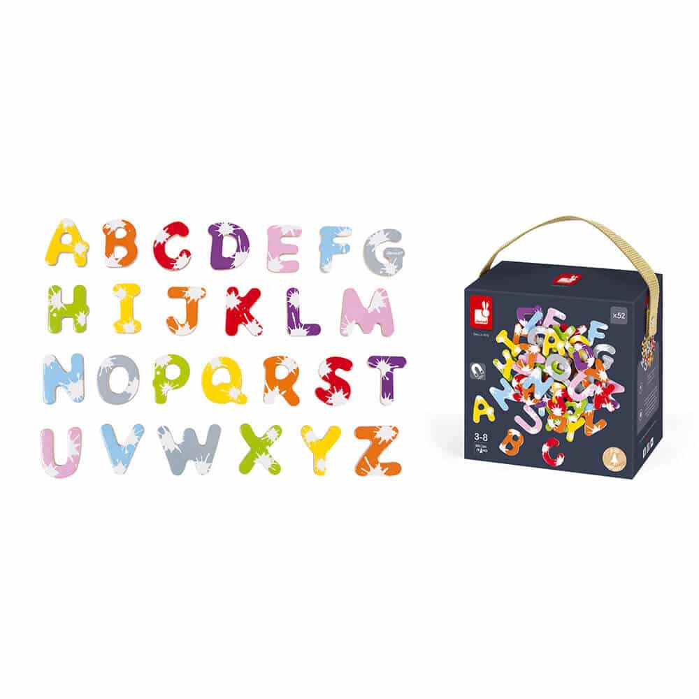 Set of 52 Wooden Splash Letters