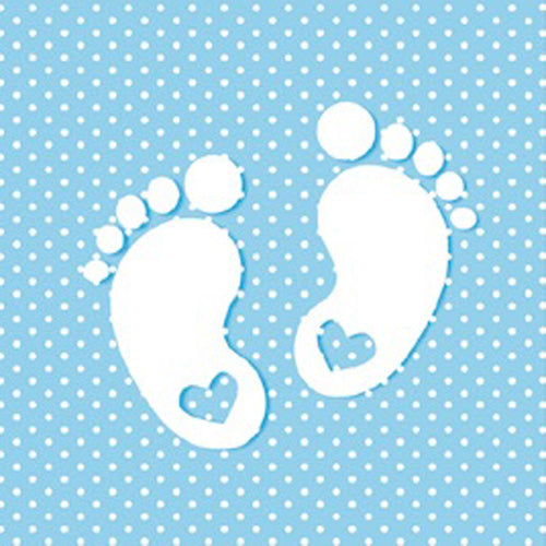 Maki Napkins 33 x 33cm A Pack Of 20pcs - Little Feet Blue
