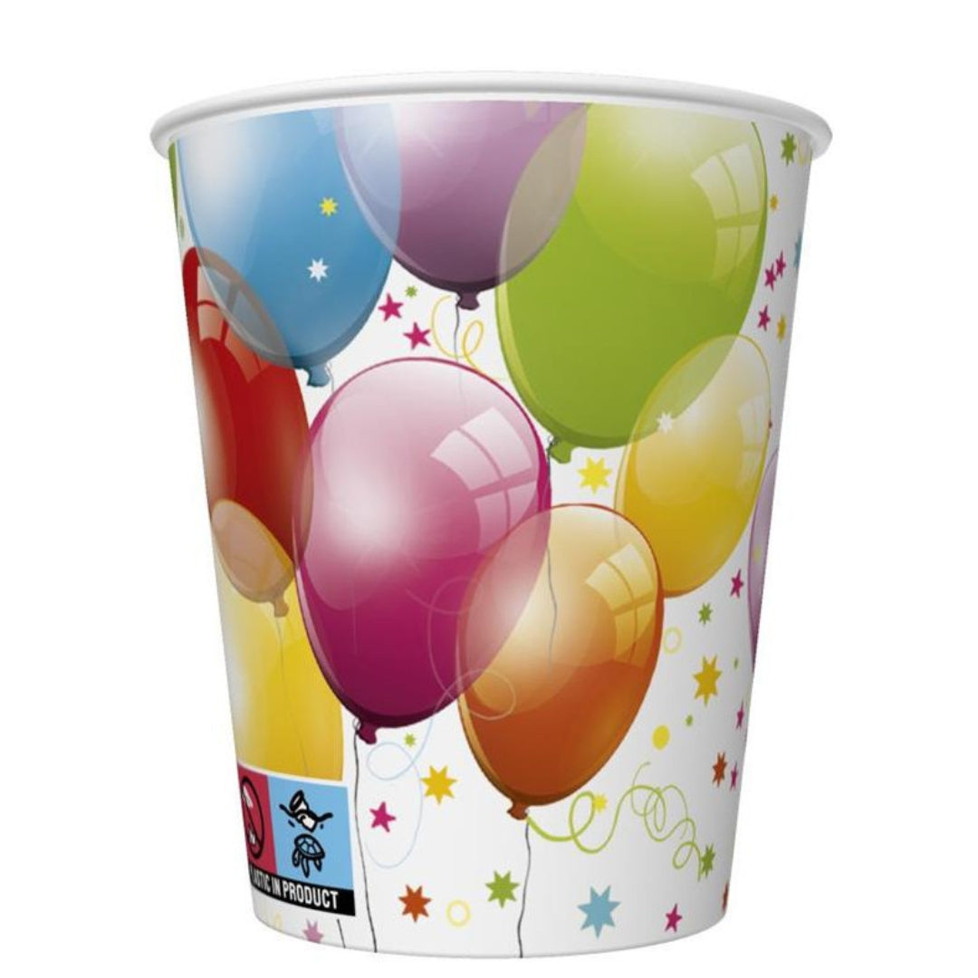 Daisy Paper Cups 250ml A Pack Of 8pcs - Balloons