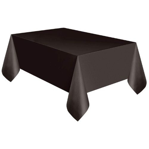 Unique Plastic Table Cover 1.37 x 2.74m - Midnight Black