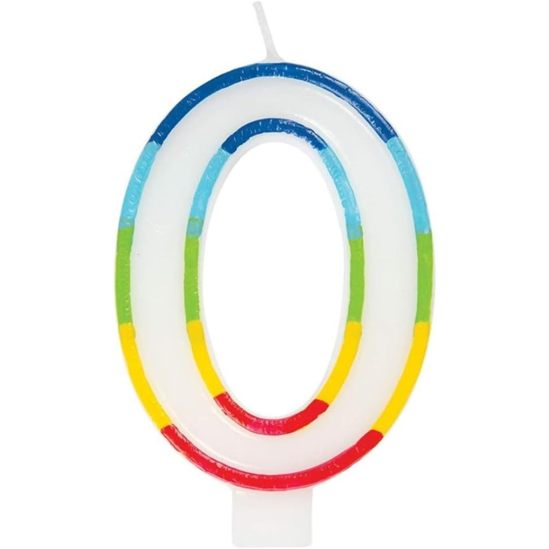 Unique Birthday Candle - Rainbow - 0