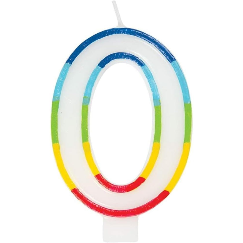Unique Birthday Candle - Rainbow - 0